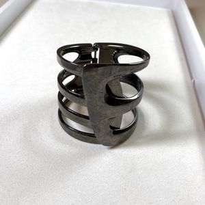 Hematite Statement Clamp Bracelet